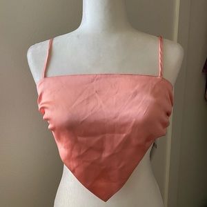Forever 21 Women’s Satin Coral Crop Top